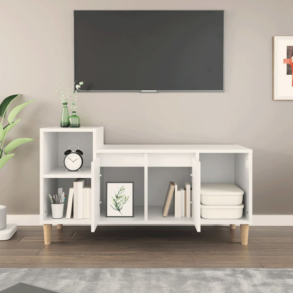 Tv Cabinet White 100X35x55 Cm Engineered Wood Tv Stands & Entertainment Units