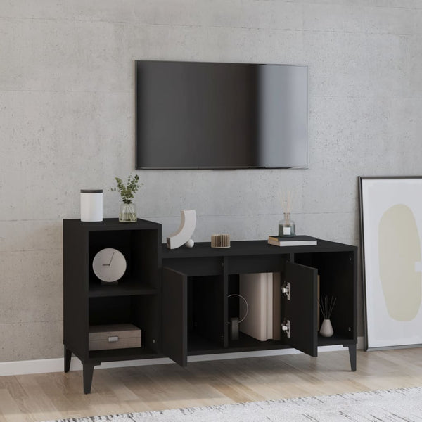 Tv Cabinet Black 100X35x55 Cm Engineered Wood Tv Stands & Entertainment Units
