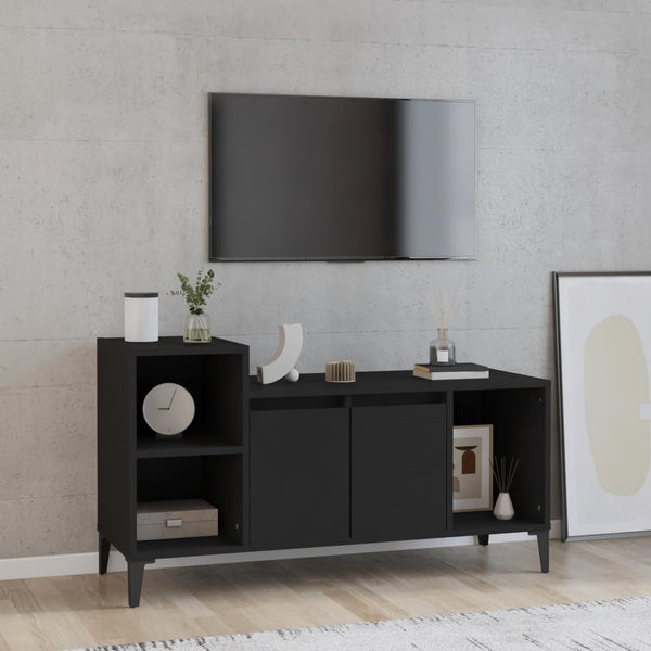 Tv Cabinet Black 100X35x55 Cm Engineered Wood Tv Stands & Entertainment Units
