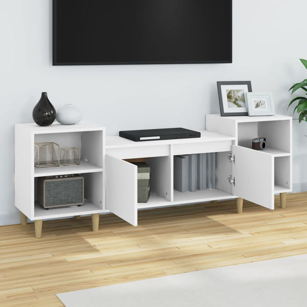 Tv Cabinet White 160X35x55 Cm Engineered Wood Tv Stands & Entertainment Units