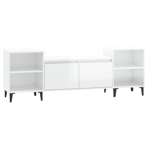 Tv Cabinet High Gloss White 160X35x55 Cm Engineered Wood