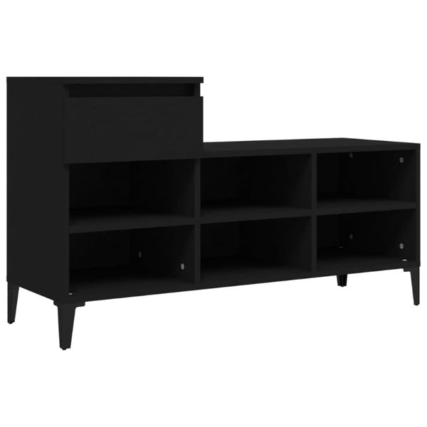 Shoe Cabinet Black 102X36x60 Cm Engineered Wood Shoe Cabinets