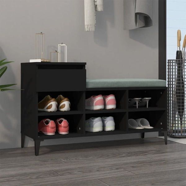 Shoe Cabinet Black 102X36x60 Cm Engineered Wood Shoe Cabinets