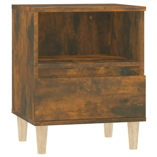 Bedside Cabinet Smoked Oak 40X35x50 Cm Bedside Tables