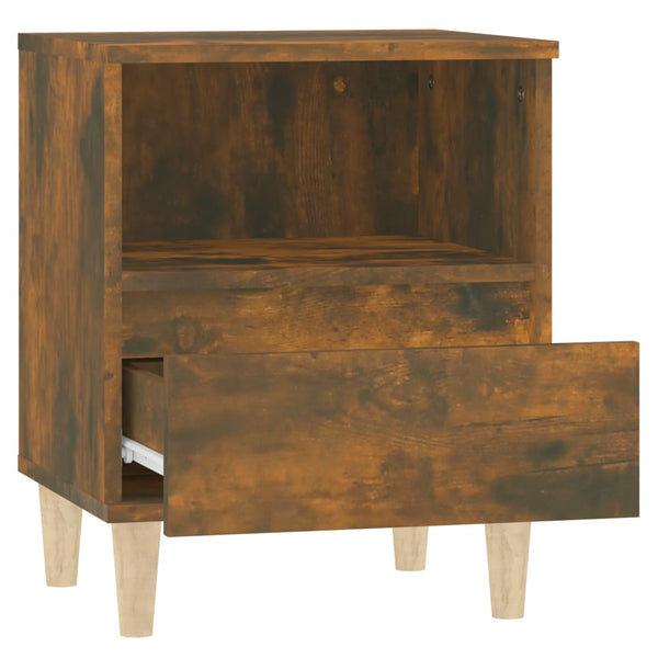 Bedside Cabinet Smoked Oak 40X35x50 Cm Bedside Tables