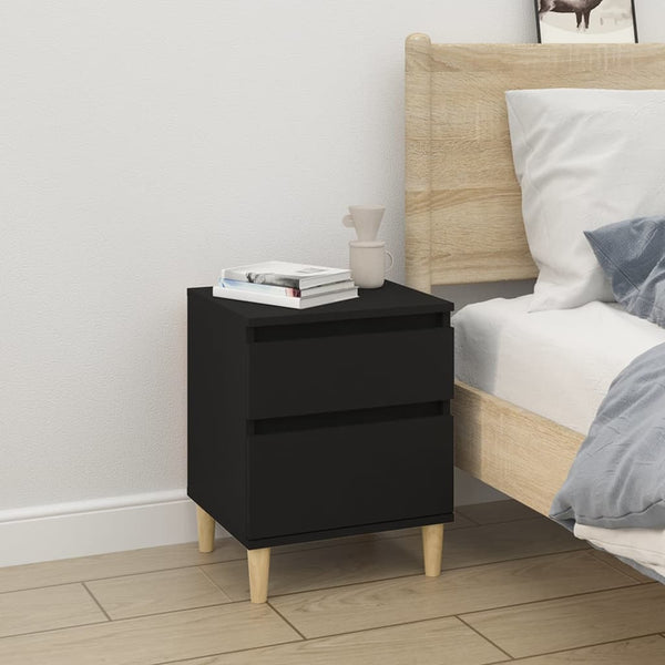 Bedside Cabinets 2 Pcs Black 40X35x50 Cm Bedside Tables
