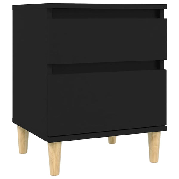 Bedside Cabinets 2 Pcs Black 40X35x50 Cm Bedside Tables