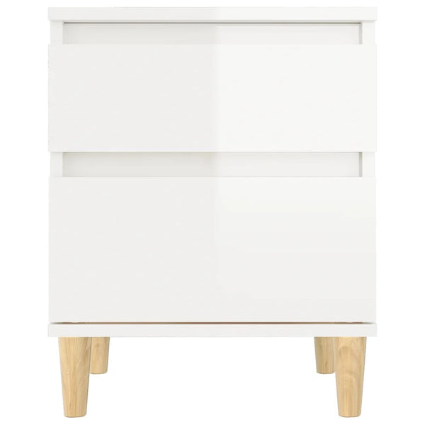 Bedside Cabinet High Gloss White 40X35x50 Cm Bedside Tables