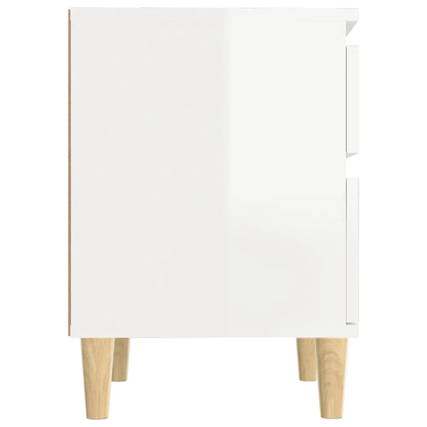 Bedside Cabinets 2 Pcs High Gloss White 40X35x50 Cm Bedside Tables