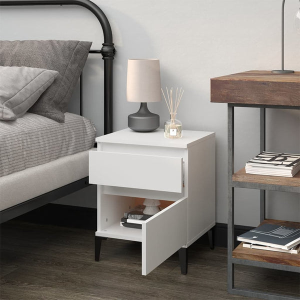 Bedside Cabinet White 40X35x50 Cm Bedside Tables