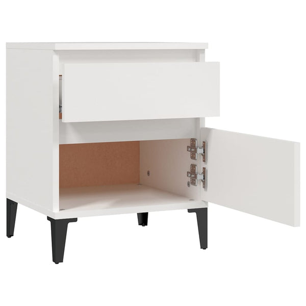 Bedside Cabinet White 40X35x50 Cm Bedside Tables