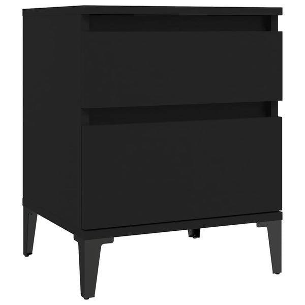 Bedside Cabinets 2 Pcs Black 40X35x50 Cm Bedside Tables