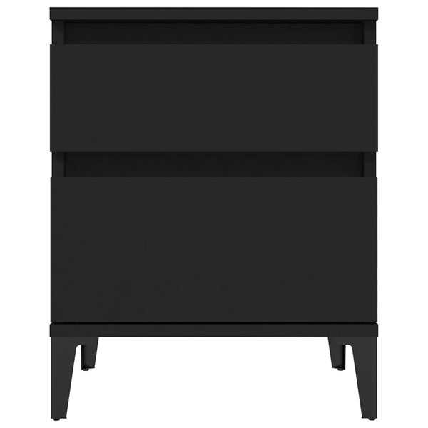Bedside Cabinets 2 Pcs Black 40X35x50 Cm Bedside Tables