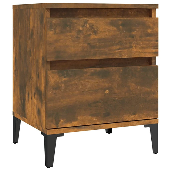 Bedside Cabinets 2 Pcs Smoked Oak 40X35x50 Cm Bedside Tables