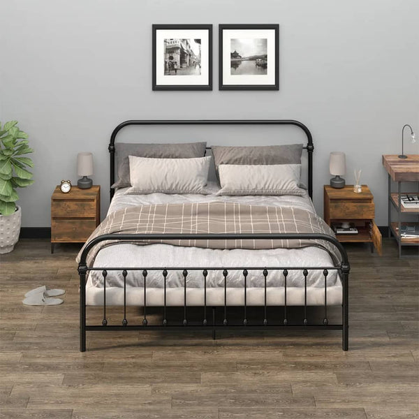 Bedside Cabinets 2 Pcs Smoked Oak 40X35x50 Cm Bedside Tables