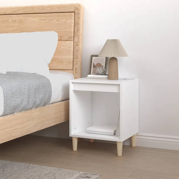 Bedside Cabinet White 40X35x50 Cm Engineered Wood Bedside Tables