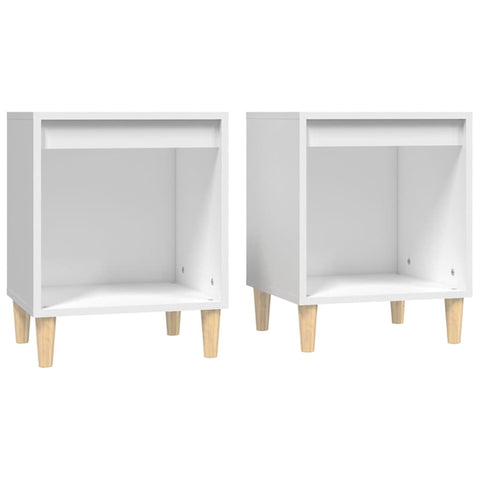 Bedside Cabinets 2 Pcs White 40X35x50 Cm Bedside Tables