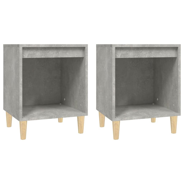 Bedside Cabinets 2 Pcs Concrete Grey 40X35x50 Cm Bedside Tables