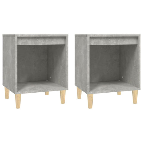 Bedside Cabinets 2 Pcs Concrete Grey 40X35x50 Cm Bedside Tables