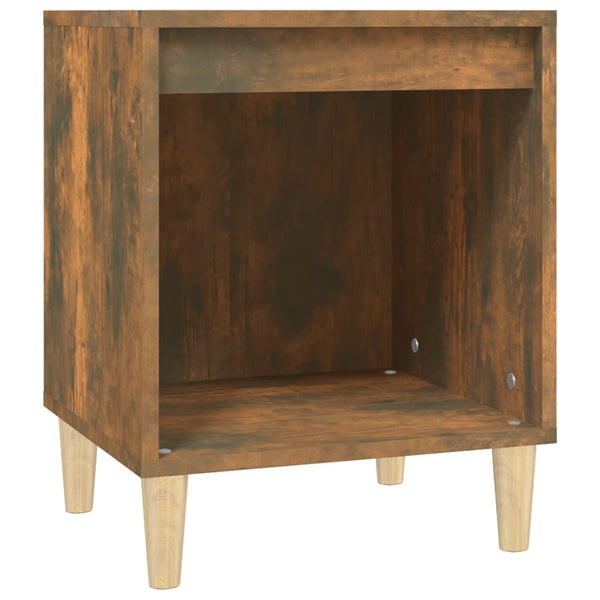 Bedside Cabinets 2 Pcs Smoked Oak 40X35x50 Cm Bedside Tables