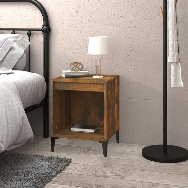 Bedside Cabinet Smoked Oak 40X35x50 Cm Bedside Tables