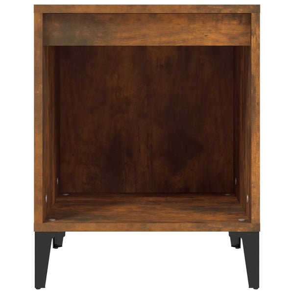 Bedside Cabinet Smoked Oak 40X35x50 Cm Bedside Tables