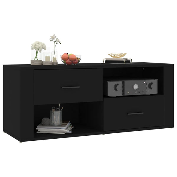 Tv Cabinet Black 100X35x40 Cm Engineered Wood Tv Stands & Entertainment Units