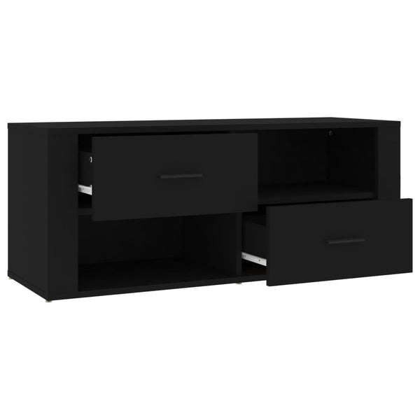 Tv Cabinet Black 100X35x40 Cm Engineered Wood Tv Stands & Entertainment Units