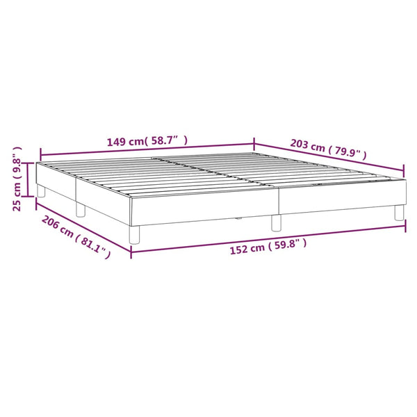 Vidaxl Box Spring Bed Frame Dark Grey Queen Fabric Queen Bed Frames
