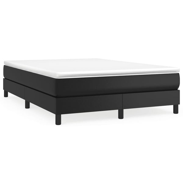 Bed Frame Black 153X203 Cm Queen Size Faux Leather Queen Bed Frames
