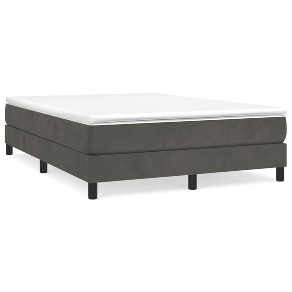 Bed Frame Dark Grey 153X203 Cm Queen Size Velvet Queen Bed Frames