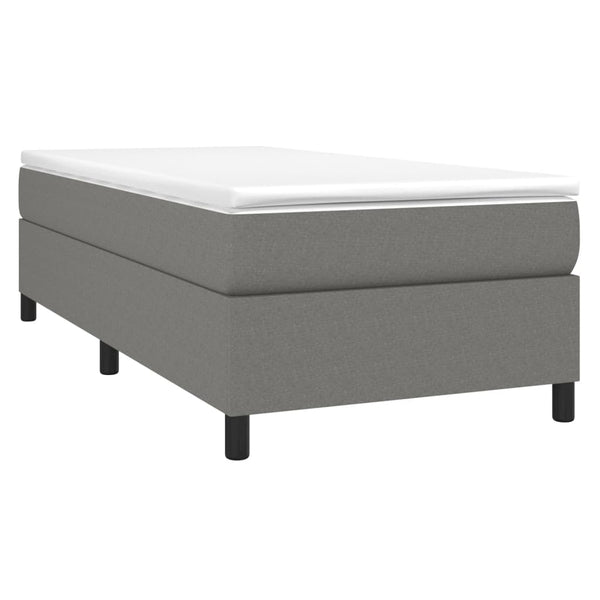 Fabric King Single Bed Frame Dark Grey With Plywood Slats And Supportive Legs King Single Bed Frames