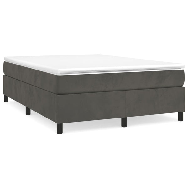 Box Spring Bed Frame Dark Grey 152X203 Cm Queen Velvet Queen Bed Frames