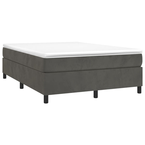 Box Spring Bed Frame Dark Grey 152X203 Cm Queen Velvet Queen Bed Frames