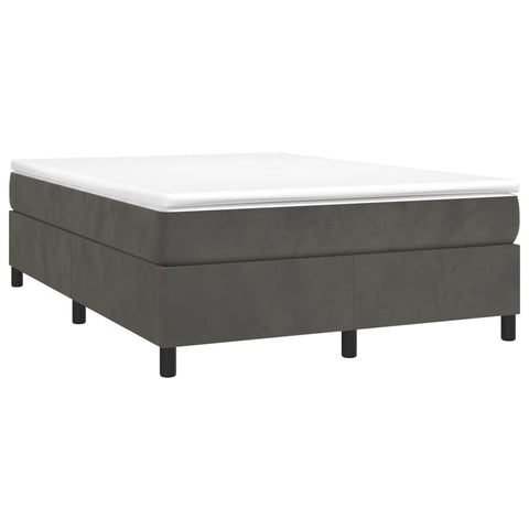 Box Spring Bed Frame Dark Grey 152X203 Cm Queen Velvet Queen Bed Frames