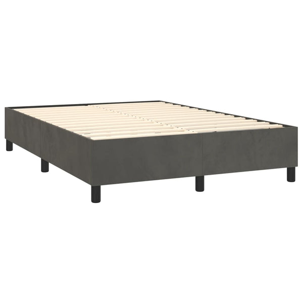 Box Spring Bed Frame Dark Grey 152X203 Cm Queen Velvet Queen Bed Frames