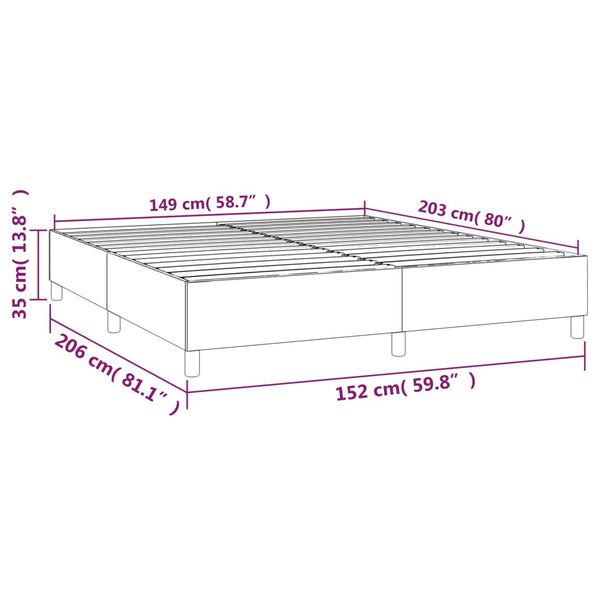 Box Spring Bed Frame Dark Grey 152X203 Cm Queen Velvet Queen Bed Frames