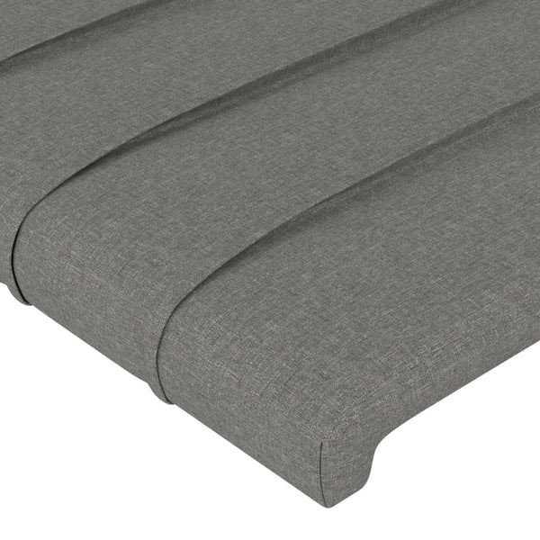 Headboards 4 Pcs Dark Grey 80X5x78/88 Cm Fabric Headboards & Footboards