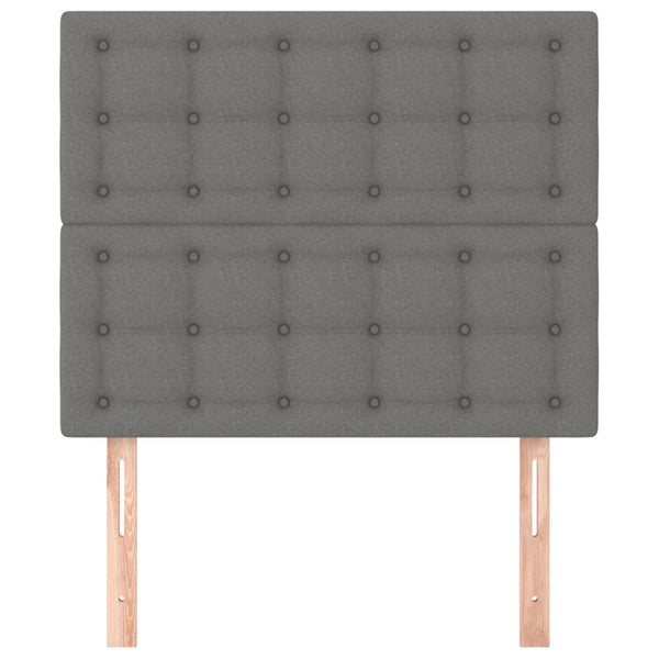 Headboards 2 Pcs Dark Grey 100X5x78/88 Cm Fabric Headboards & Footboards