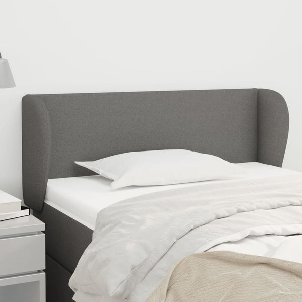 Headboard With Ears Dark Grey 103X23x78/88 Cm Fabric Headboards & Footboards