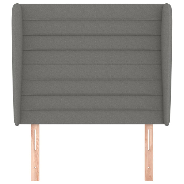 Headboard With Ears Dark Grey 83X23x118/128 Cm Fabric Headboards & Footboards