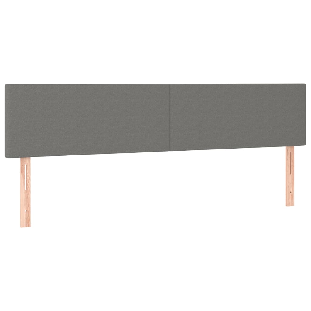 Led Headboard Dark Grey 200X5x78/88 Cm Fabric Headboards & Footboards