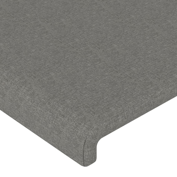 Led Headboard Dark Grey 200X5x78/88 Cm Fabric Headboards & Footboards