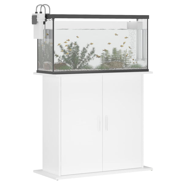 Aquarium Stand White 81X36x73 Cm Engineered Wood Display Stands