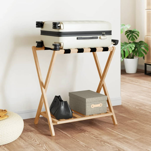 Vidaxl Luggage Rack 68X38x58 Cm Bamboo Other Luggage