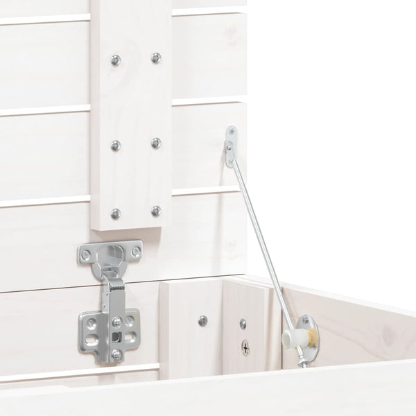 Laundry Baskets & Hampers Laundry Basket White 44X44x66 Cm Solid Wood Pine