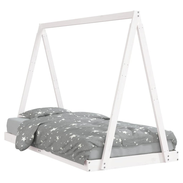 Vidaxl Kids Bed Frame White 90X190 Cm Solid Wood Pine Single Bed Frames