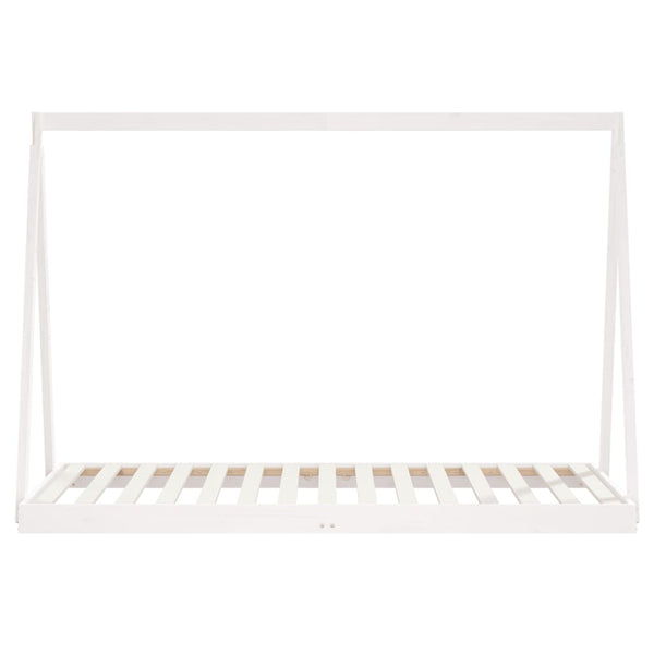 Vidaxl Kids Bed Frame White 90X190 Cm Solid Wood Pine Single Bed Frames