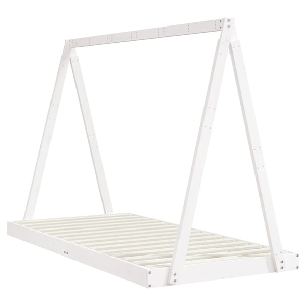 Vidaxl Kids Bed Frame White 90X190 Cm Solid Wood Pine Single Bed Frames