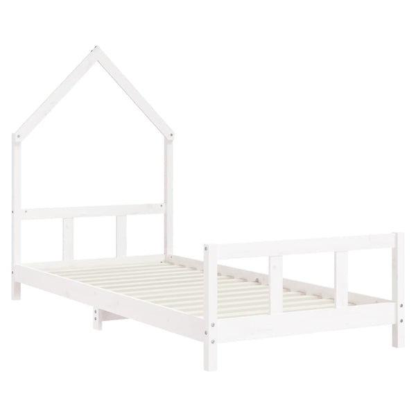 Single Bed Frames Kids Bed Frame White 92X187 Cm Single Solid Wood Pine